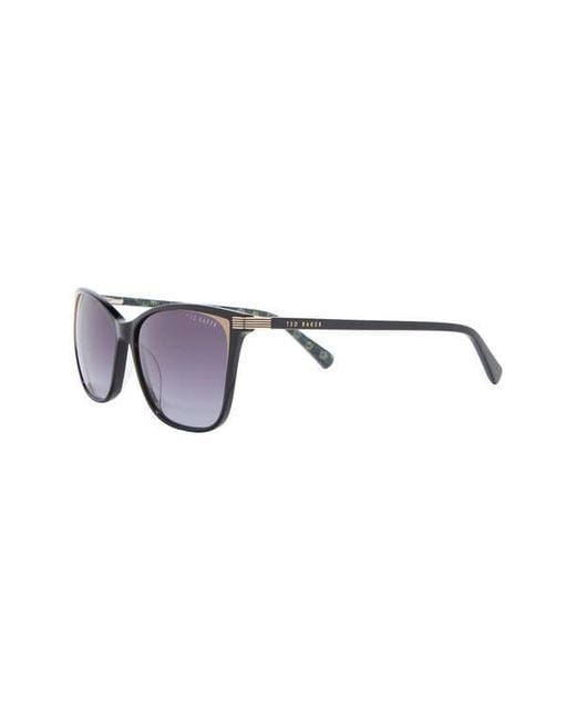 Ted Baker Black 57Mm Gradient Square Sunglasses