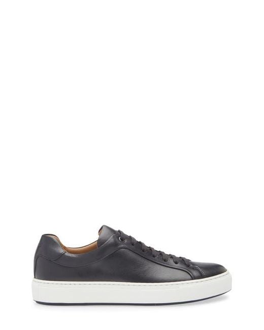 Boss Blue Mirage Lace-Up Leather Sneaker for men