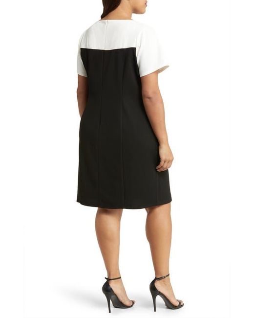 Maggy London Black Colorblock Sheath Dress