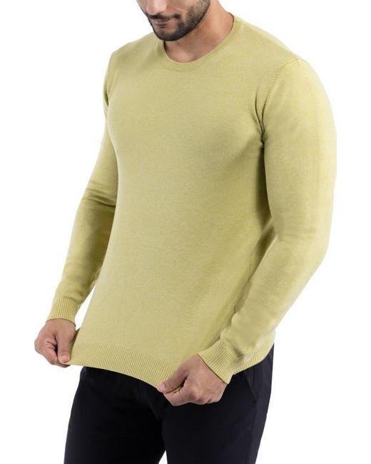 Xray Jeans Green Heather Lime Crewneck Knit Pullover for men