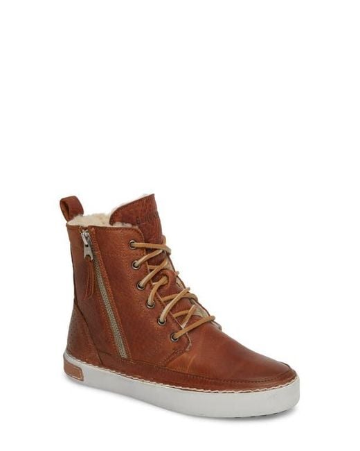 Blackstone Brown 'Cw96' Genuine Shearling Lined Sneaker Boot