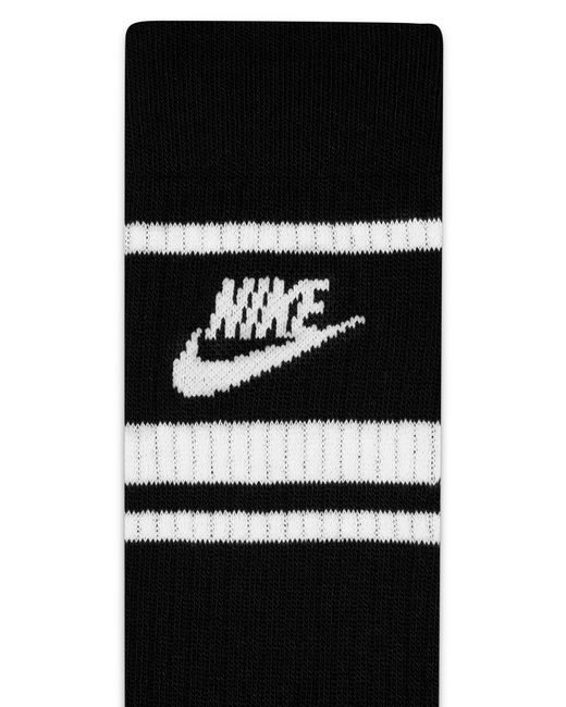 Nike Black 3-pack Dri-fit Everyday Essentials Crew Socks for men