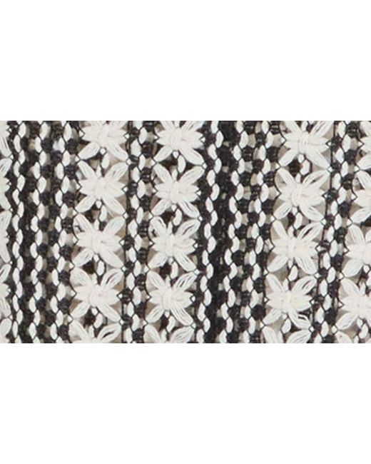 Lush Natural Textured Stripe Long Sleeve Minidress