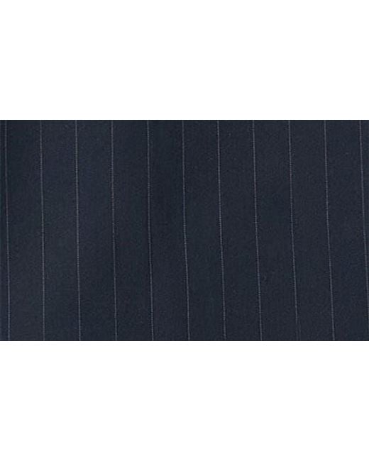 Mango Blue Selection Pinstripe Double Breasted Blazer