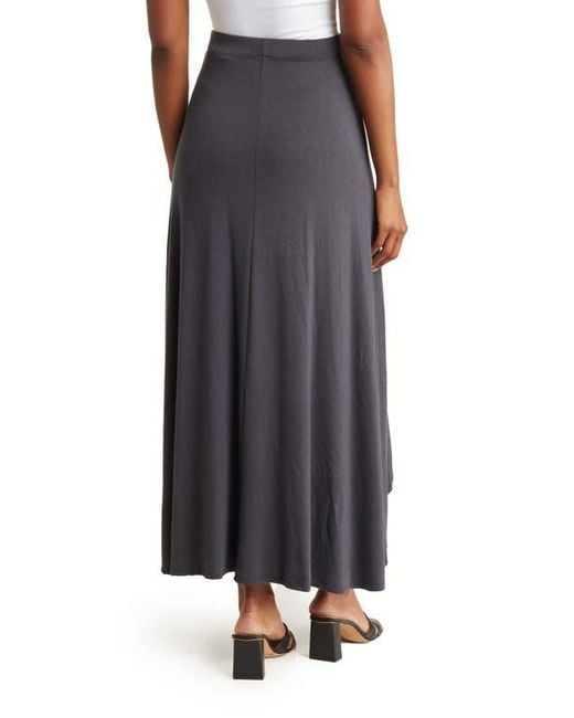 Go Couture Black Asymmetric Hi-Low Skirt