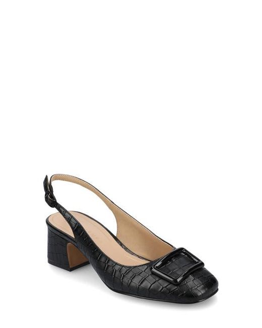 Journee Collection Black Everlee Slingback Pump