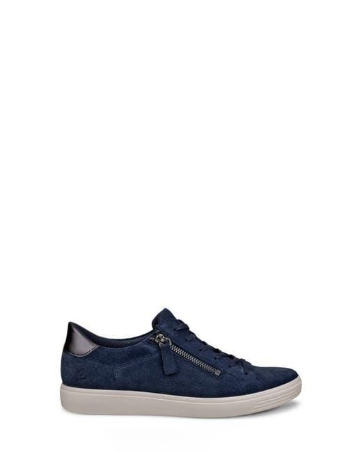Ecco Blue Classic Zip Sneaker