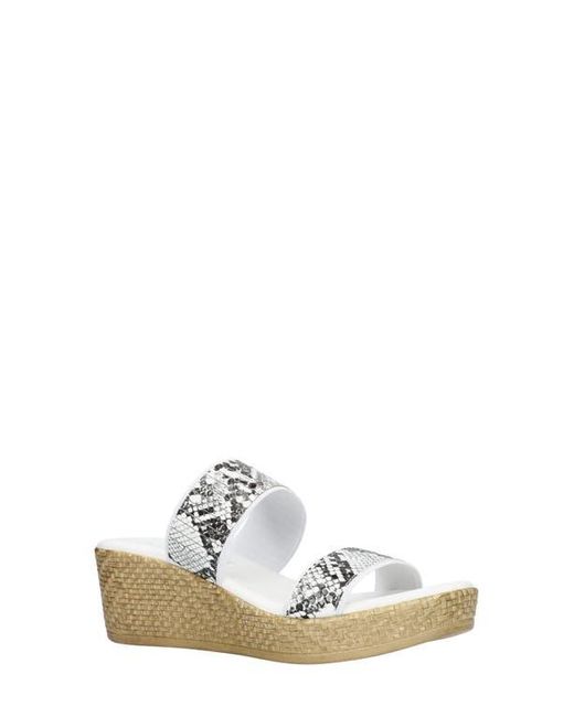 TUSCANY by Easy StreetR White Terina Wedge Slide Sandal