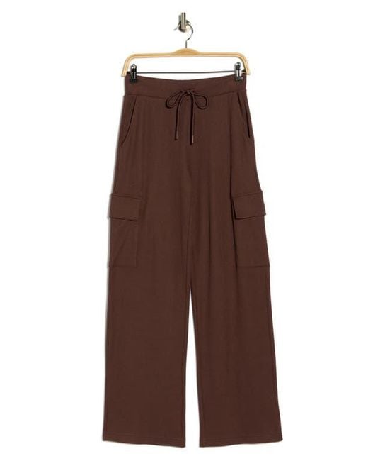 X By Gottex Brown Waffle Knit Cargo Pants