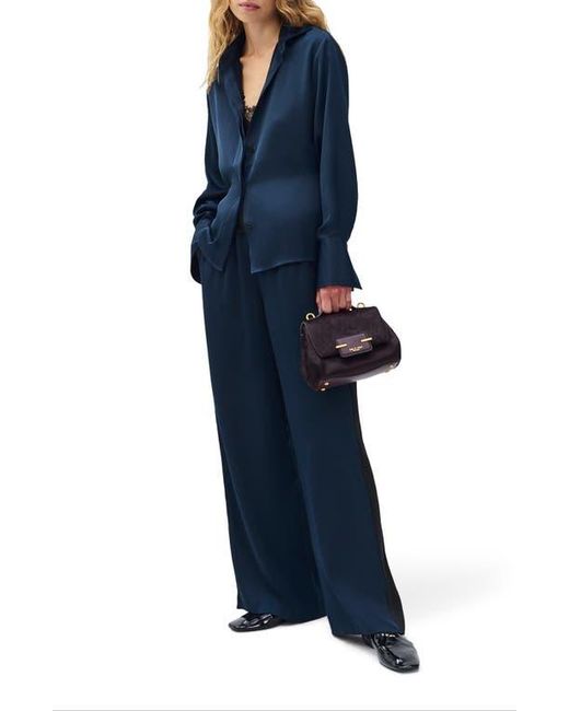 Rag & Bone Blue Button Front Camisole Blouse