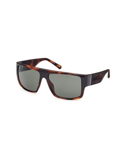 Guess Gray Rectangular Sunglasses for men