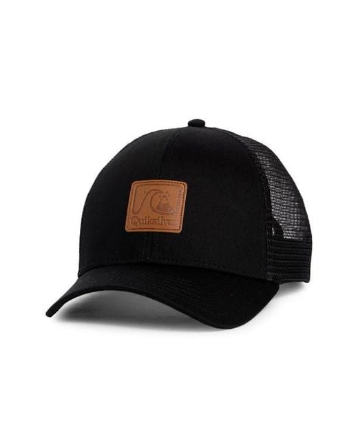 Quiksilver Black Stretch Mesh Trucker Hat for men
