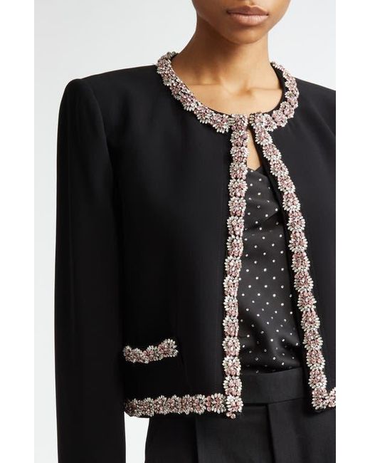 Cinq À Sept Black Penelope Crystal Embellished Jacket