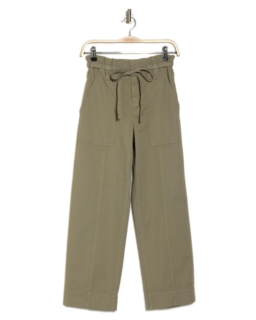 A.L.C. Green Augusta Straight Leg Paperbag Ankle Pants