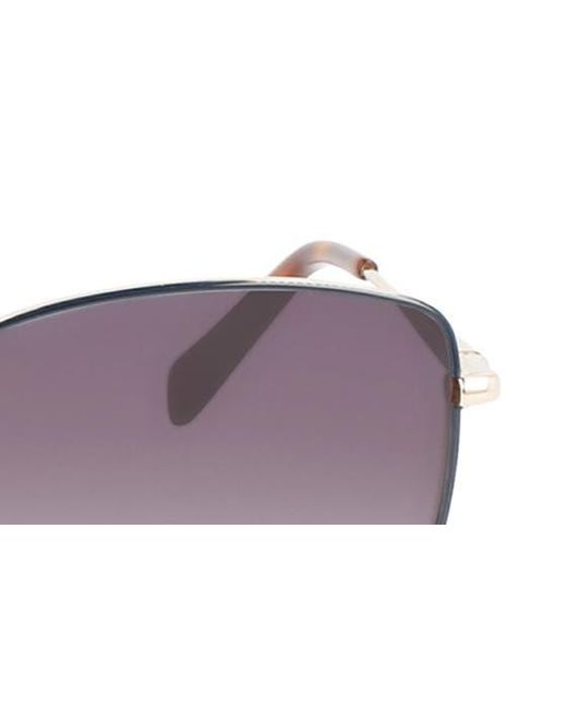 Longchamp Purple Roseau 60mm Cat Eye Sunglasses