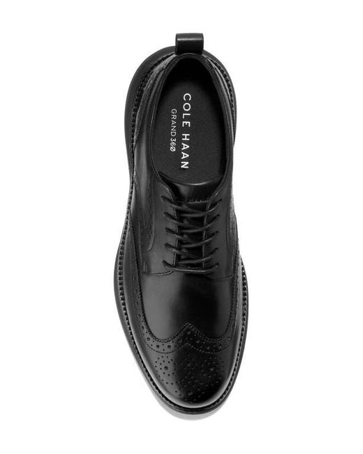 Cole Haan Black Grand Hurrion Wingtip Derby for men