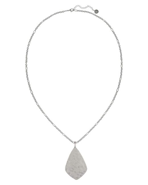 The Sak Metallic Teardrop Pendant Necklace In Silver At Nordstrom Rack