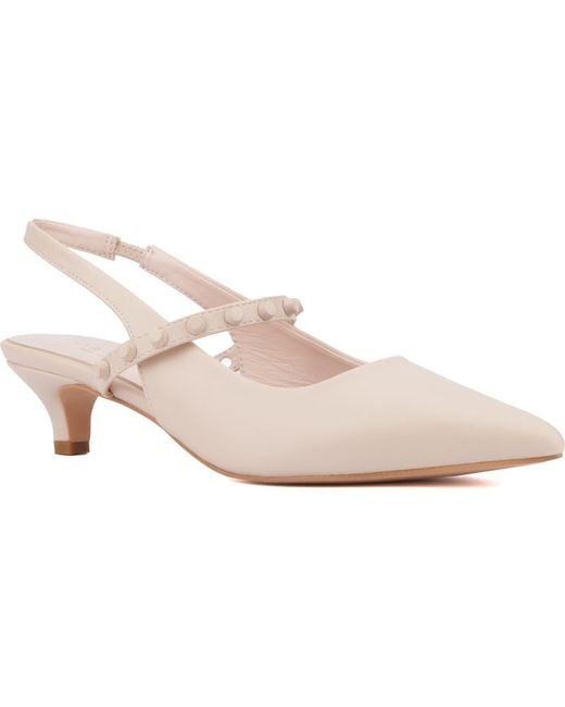 TORGEIS Pink Tamara Slingback Kitten Heel Pump