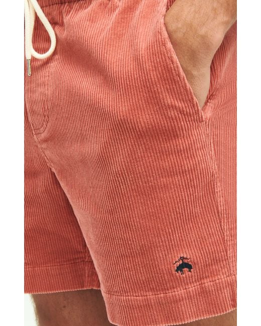 Brooks Brothers Red Corduroy Drawstring Shorts for men
