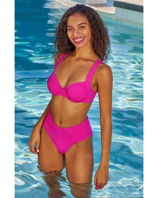 Becca Pink Color Code Underwire Bikini Top