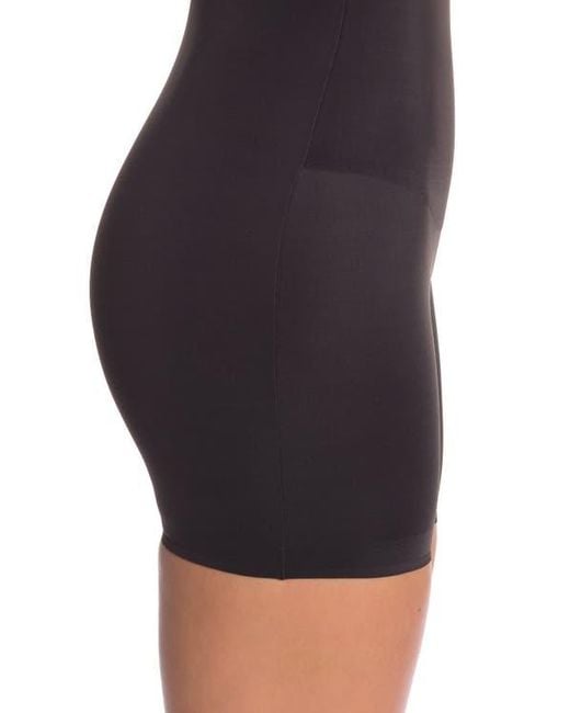 Tc Fine Intimates Black Mid-Thigh Shaping Bodysuit