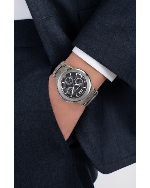 Ferragamo Gray F-80 Titanium Tech Chronograph Bracelet Watch, 44Mm for men