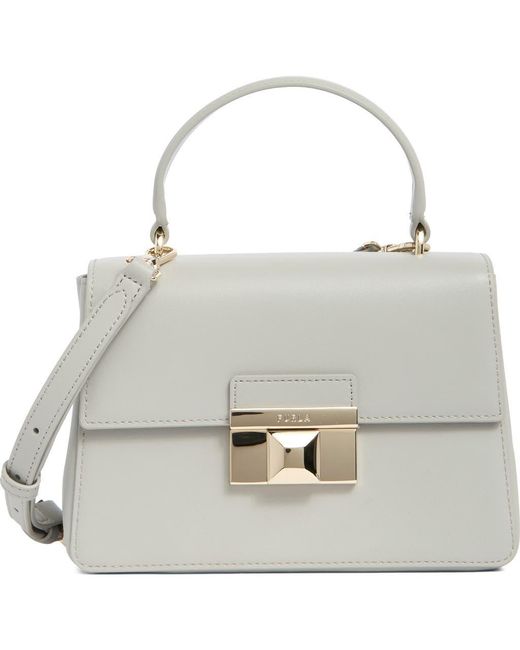 Furla Metallic Venere Mini Top Handle Leather Satchel