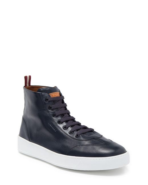 Bally Blue Bruce Leather High-top Sneaker In 44701 Ink 15 At Nordstrom Rack for men