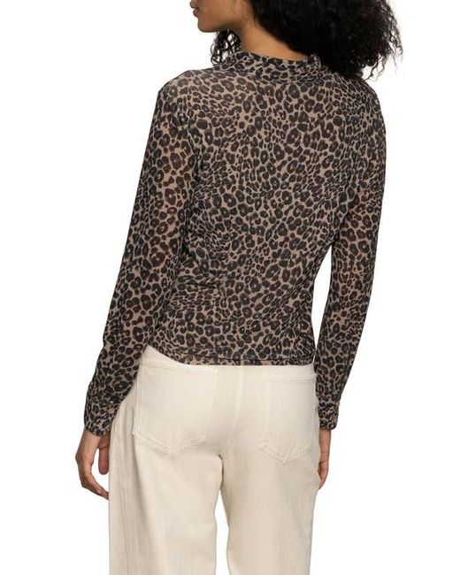Sanctuary Black Mesh Button-Down Shirt