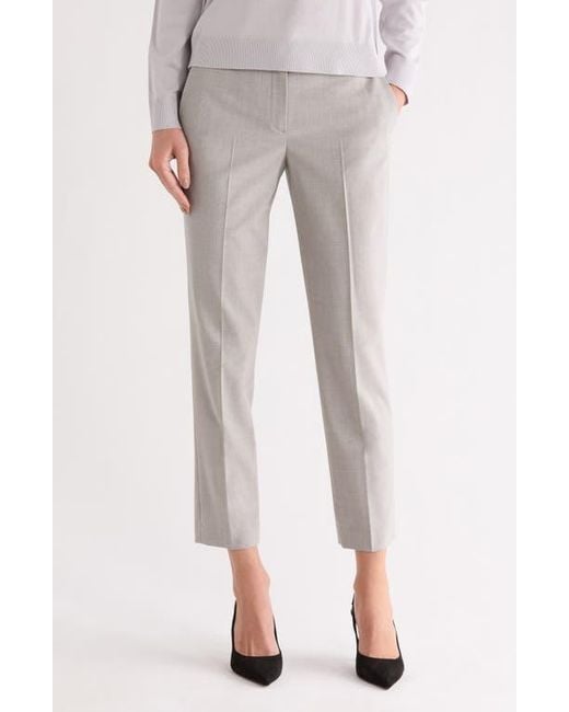 Theory Gray Testra Trace Stretch Wool Pants