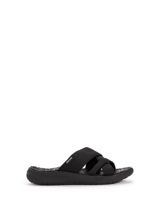 Muk Luks Sassy Slide Sandal in Black | Lyst