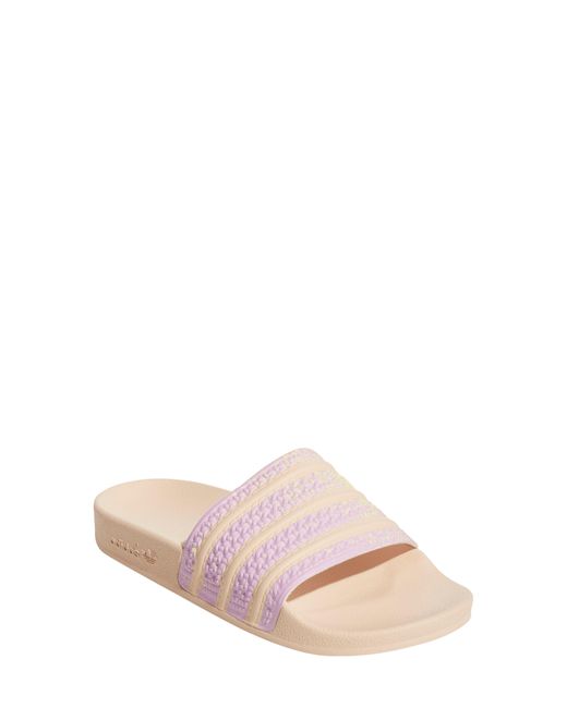 Adidas pink hotsell sliders womens