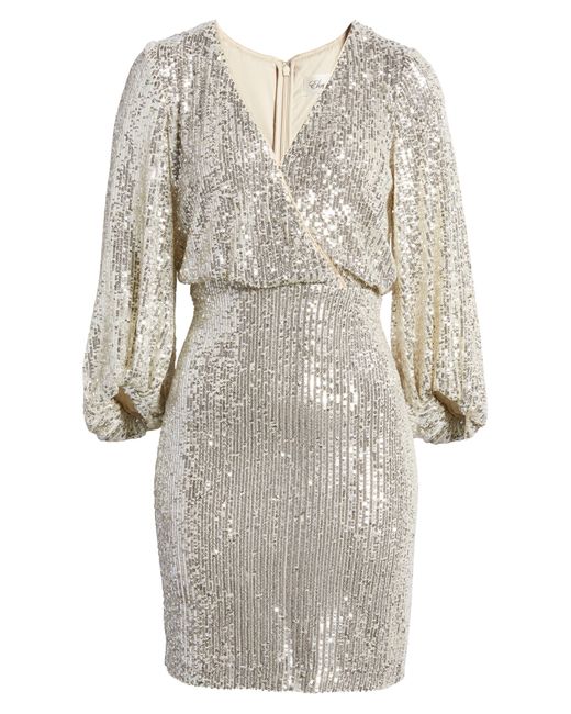 eliza j sequin balloon sleeve