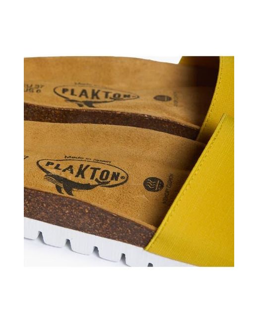 Plakton Yellow Solid Slide Sandal