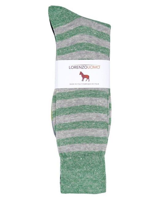 Lorenzo Uomo Green Assorted 3-Pack Socks for men