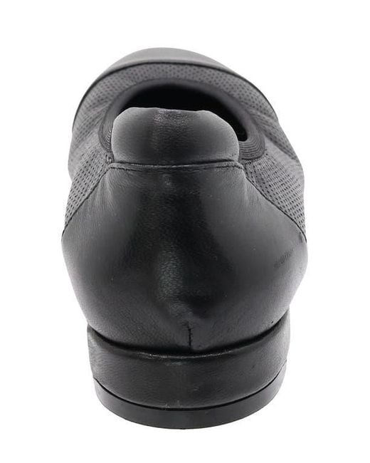 David Tate Black Newton Cap Toe Flat