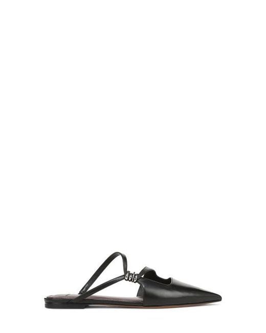 Vince Black Gilia Strappy Pointed Toe Flat Mule
