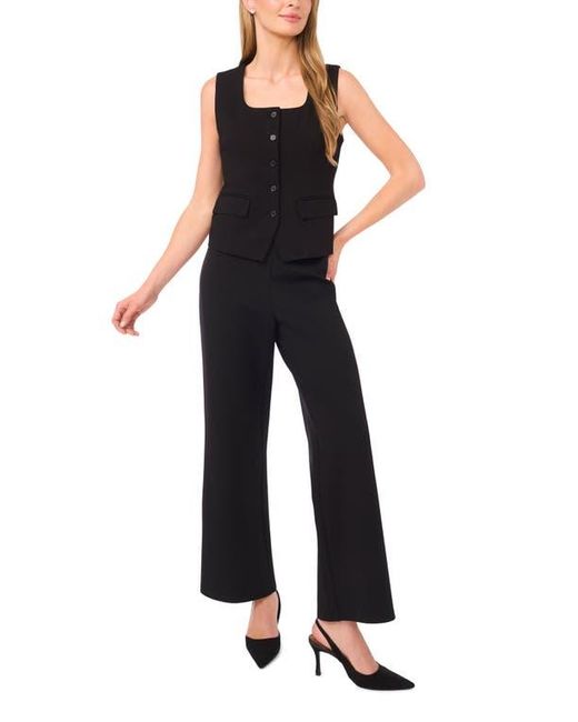 Halogen® Black Square Neck Ponte Vest