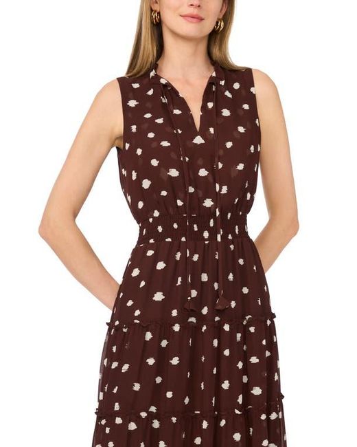 1.STATE Brown Split Neck Maxi Dress