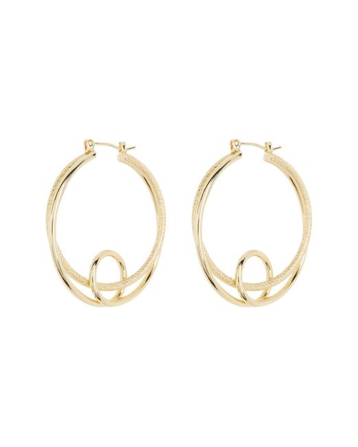 AREA STARS Metallic Circle Hoop Earrings