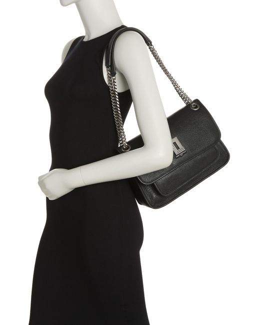 Karl Lagerfeld Lyon Shoulder Bag in Black | Lyst
