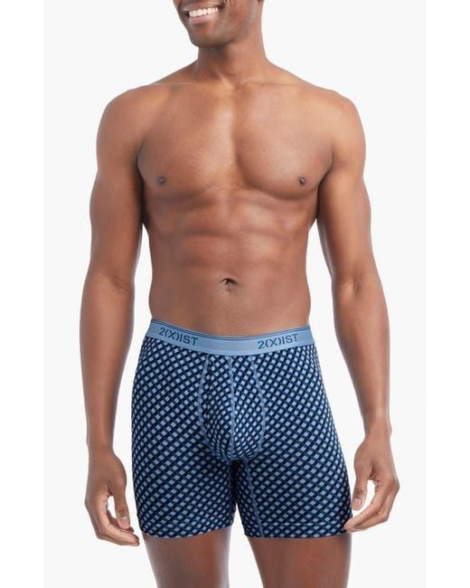 2xist Blue Assorted 4-Pack Stretch Cotton Briefs for men