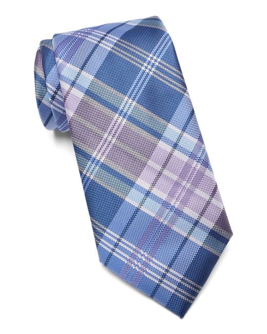 Tommy Hilfiger Blue Classic Plaid Tie for men