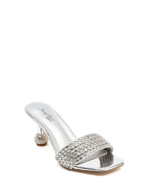 Ninety Union Metallic Sassy Crystal Slide Sandal