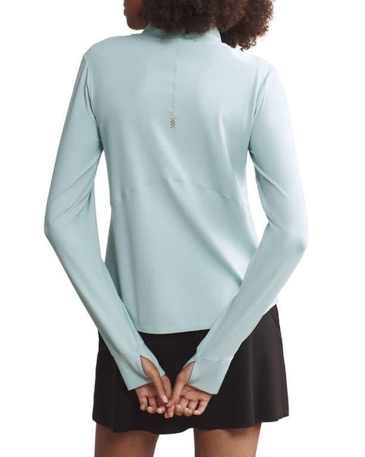Rhone Blue Course To Court Long Sleeve Quarter Zip Top