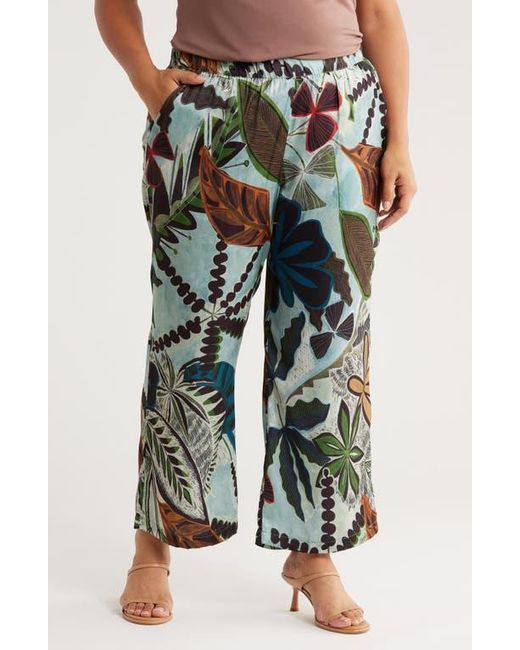 Tahari Multicolor Print Wide Leg Pants