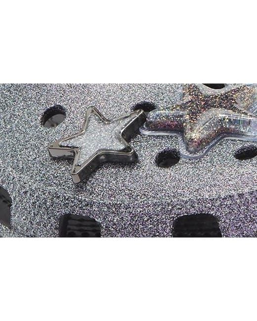 CROCSTM Gray Iridescent Glitter Platform Clog