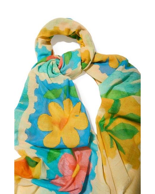 Saachi Multicolor Spring Print Scarf