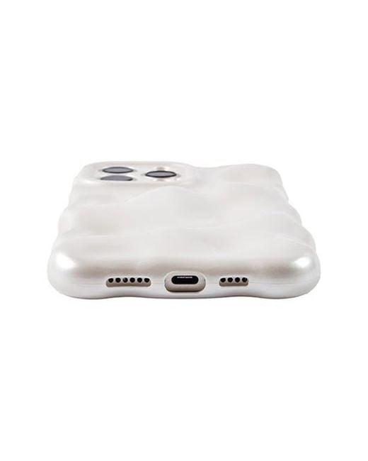 Auramma White Pearly Bubbles Iphone 15 Pro Case