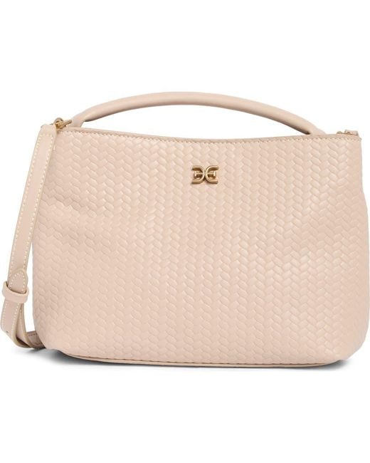 Sam Edelman Pink Eva Woven Leather Satchel
